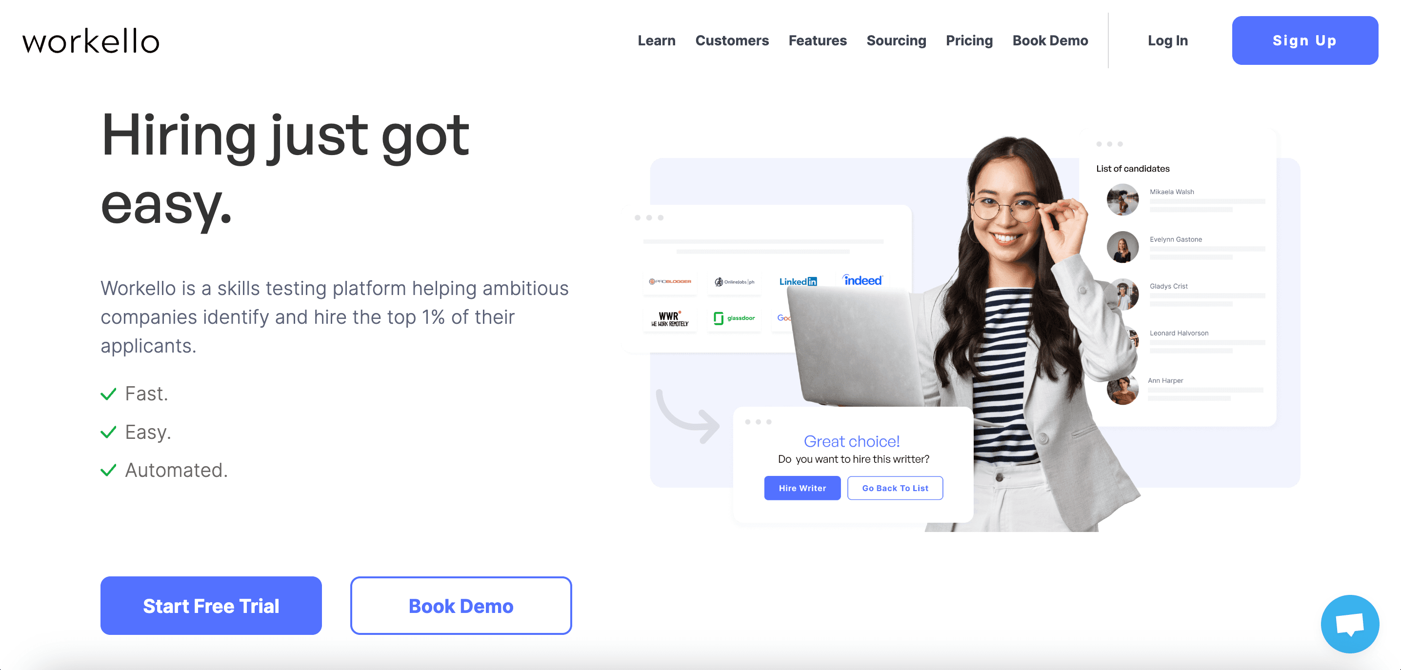 Workello, hiring assessment platform